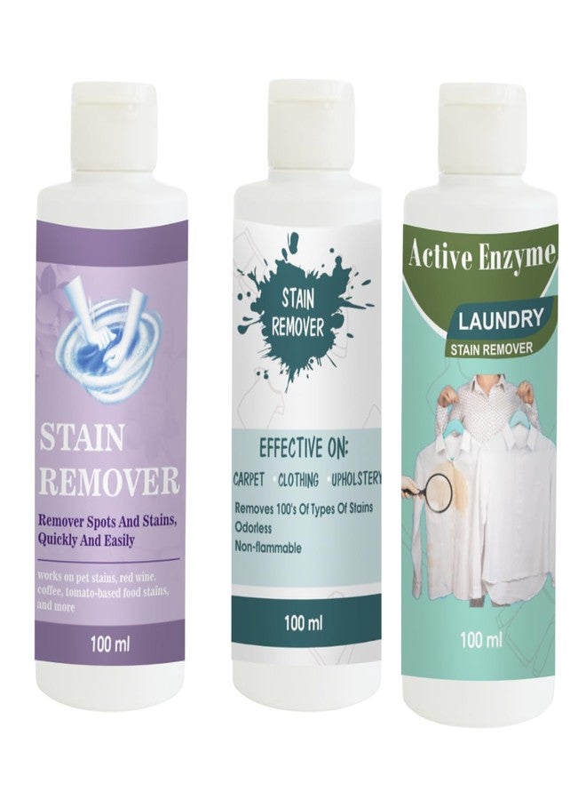 مجموعة مزيلات البقع من توفوس بألوان البنفسجي والسماوي والفستقي | محلول تنظيف متعدد الأسطح للملابس والأقمشة والمفروشات (100 غرام لكل عبوة) - Image 1